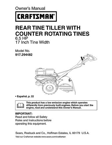 Rototiller Repair Manual